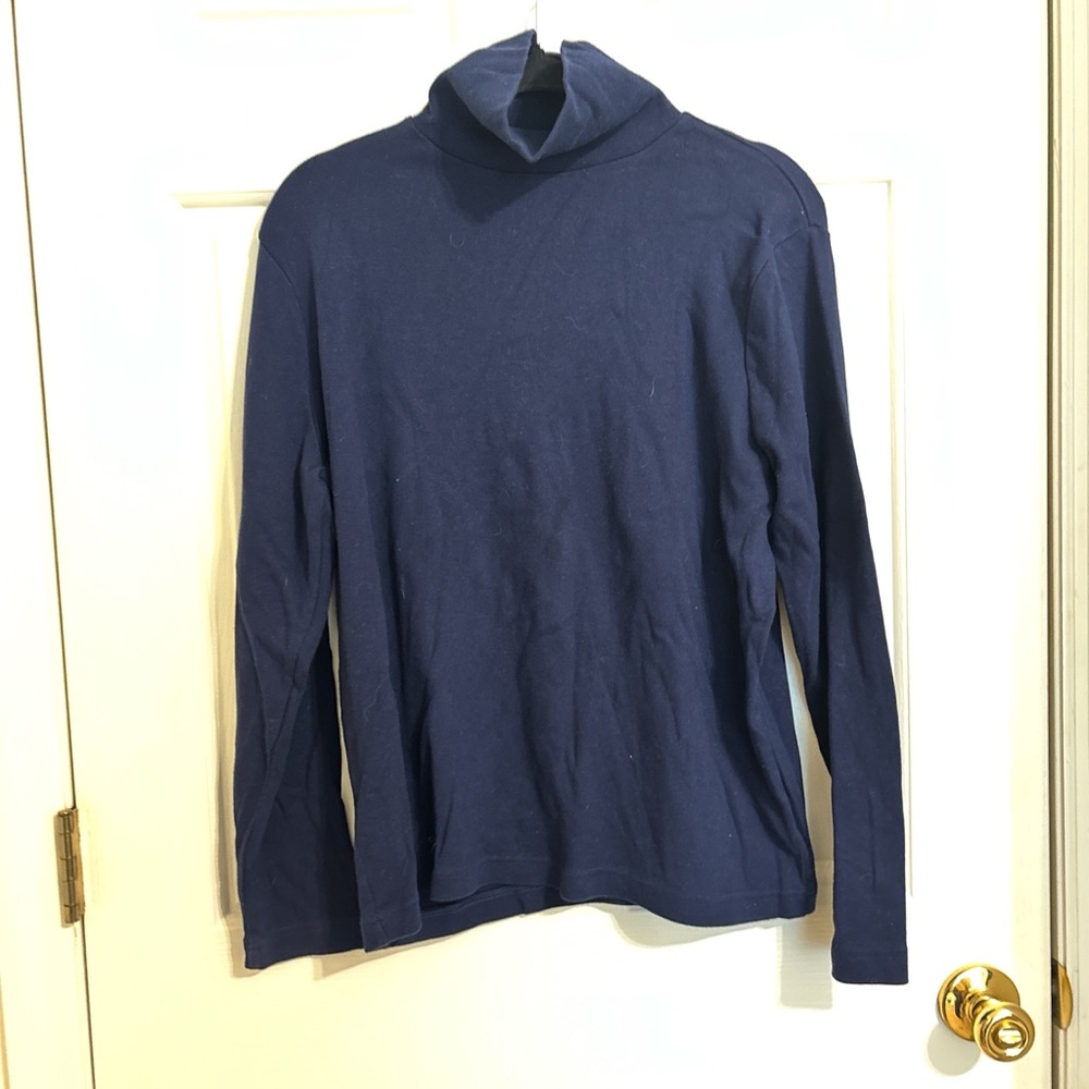Kim Rogers Navy Cowl Neck Sweater